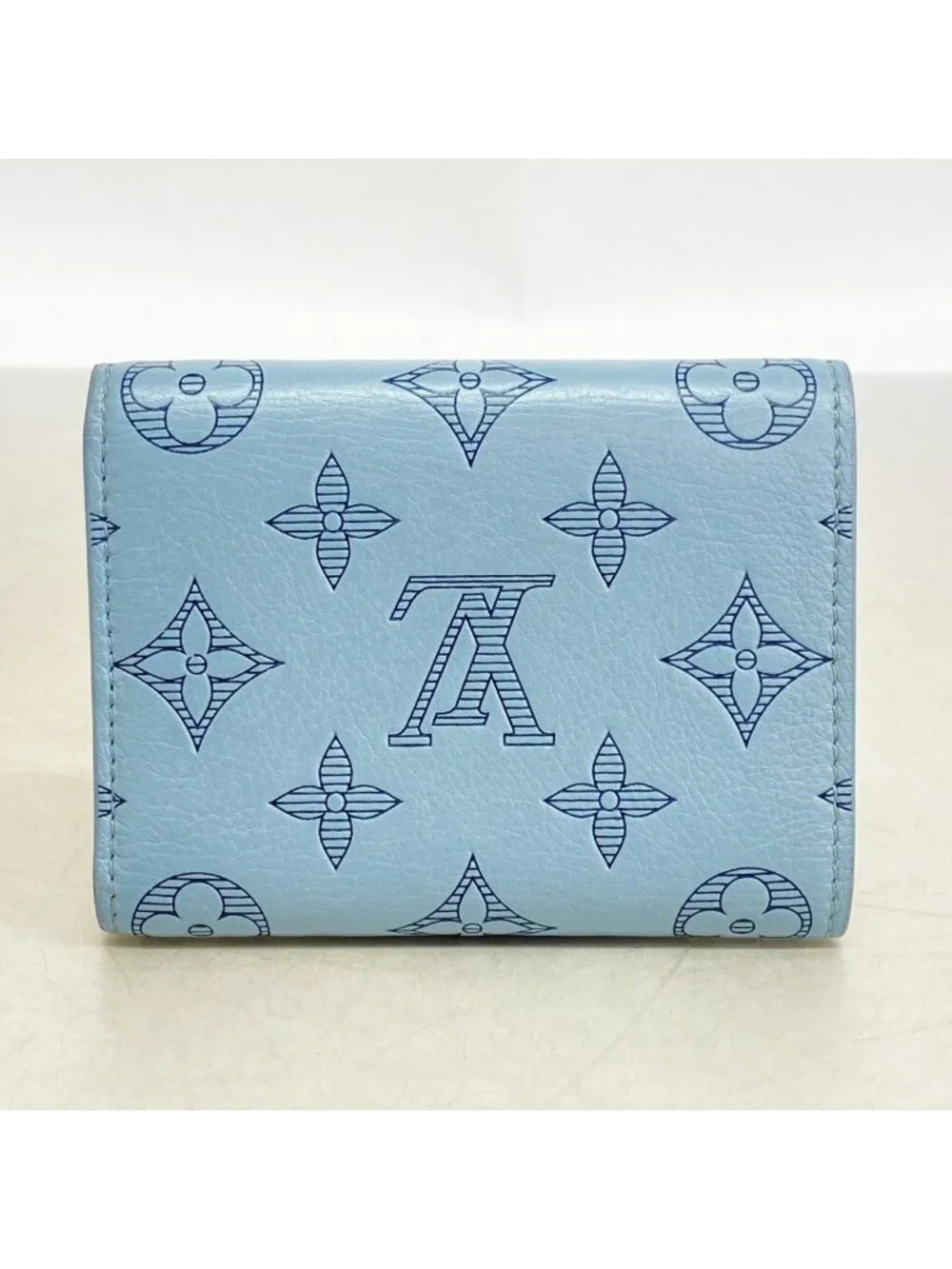 Louis Vuitton Trifold Wallet Monogram Shadow Victor Blue